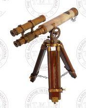 Nautical Brass Double Barrel Telescope