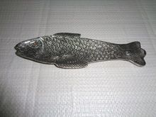 fish model white metal incense burners