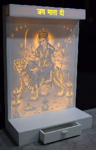 Corian wall hanging led backlit temple