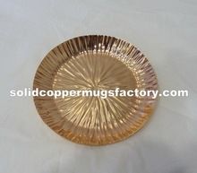 Solid copper cake plate