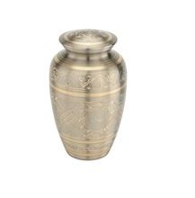 Brass Classic Engraved Cremation Urn
