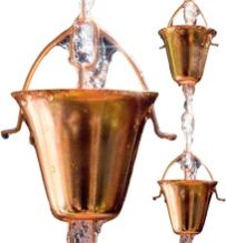 Flared Cup Copper Rain Chain