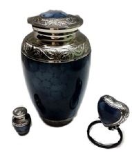Marble Blue Cremation Urn