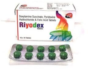 Doxylamine 10mg+Pyridoxine 10mg+Folic acid 5mg Tablet