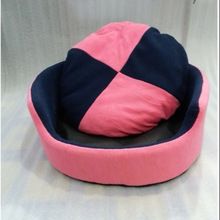 Round cushion Polyester Pink-Navy Blue Luxury Double Side Dog Bed
