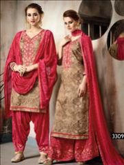 Brown Designer Patiala Suit