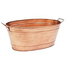 COPPER FINISH WITH HAMMERED PLANTER