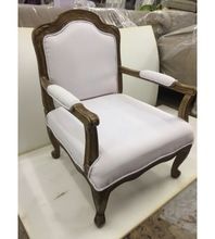 French style white colour fabric vintage chair