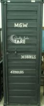 Metallic Industrial Grey Color Container Style Sleek Cabinet