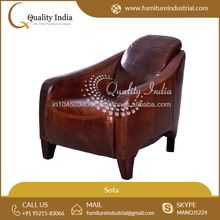 One Seater Leather Single Sofa