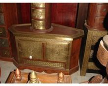 Wooden and Brass Carved Designed Storage Trunks