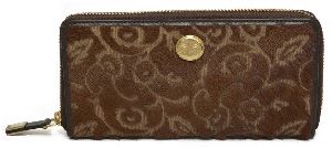 RI2K Women Brown Genuine Leather Wallet (12 Card Slots)