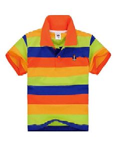 Kids Yarn Dyed Polo T Shirt