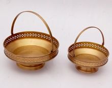 Brass Metal Fruit Basket