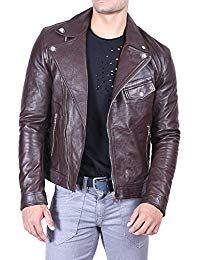 Mens Leather Moto Jacket