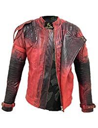 Mens Lambskin Light Red Leather Biker Jacket