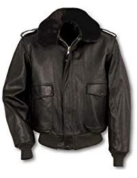 Mens Lambskin Black Leather Bomber Jacket