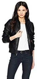 Womens Lambskin Dim Black Leather Biker Jacket