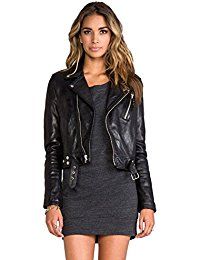 SID Women's Lambskin Leather Biker Black Jacket