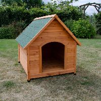 wooden dog house