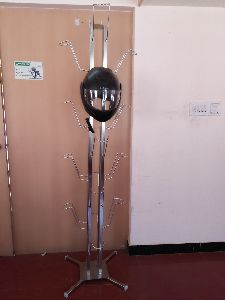 stainless steel helmet display stand -18 helmet capacity