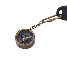 Antique Brass Compass Key Chain