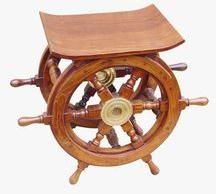 Wooden Ships Wheel Table