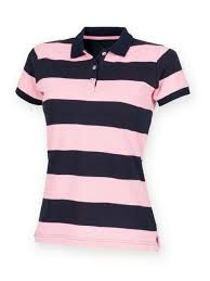 Ladies Striped Polo T-Shirts