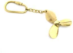 Nautical Brass Propeller Fan Keychain