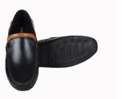 black Casual Slip-on Leather Shoes