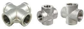 Stainless Steel Forged Threaded Fitting Equal Cross