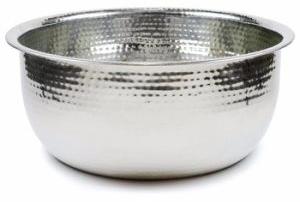 Silver metal decorative bowl