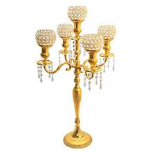 5 arms crystal candelabra