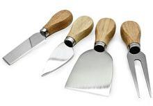 Cheese knife set wooden cutting board