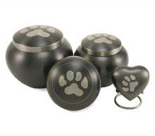 Double Paw Print Brass Odyssey Urn