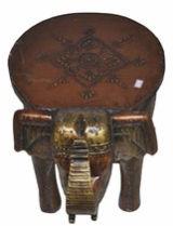 Hand Carved Elephant Shape Stool