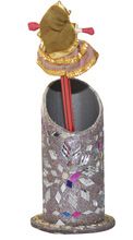 Handmade Rajasthani Designer Decorative Mirror Work Pen Stand