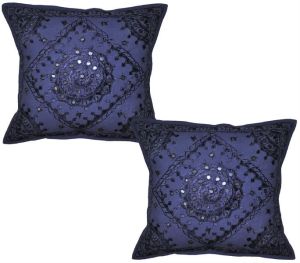 mirror work cushion cover