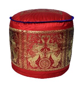 Silk Ottoman Cover