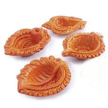 Handmade designer terracotta clay small diya