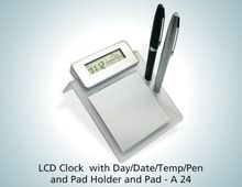 digital clock with pen stand