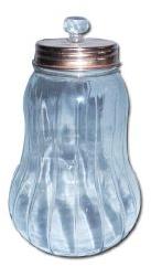 rounded glass jar