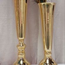 Tall Trumpet Brass Vase