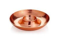 Copper chip dip bowl