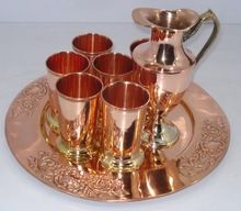Copper Drinking Glass Set