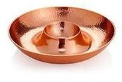 Hammered Copper chip And dip Plate