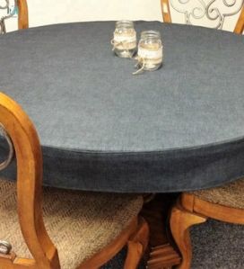 Round Fitting skirted tablecloth