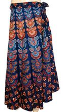 handmade block printed cotton wrap skirt