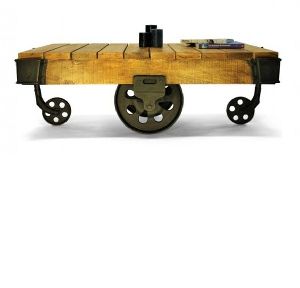 Industrial Cart Wheel Coffee table