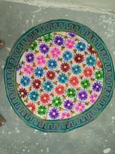 Embroidered round Wall Hanging